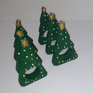 6 Pc Christmas Tree Napkin Holder